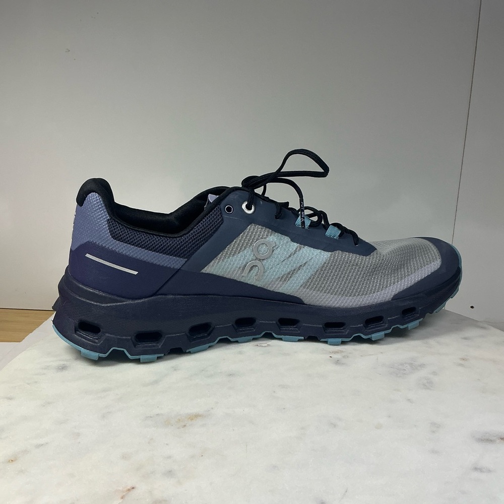 On Cloud Women's Size 10 Navy Wash Blue Cloudvista Trail Running Shoes - Picture 6 of 15
